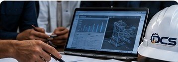 Profissionais analisando indicadores e projetos técnicos