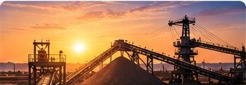 Operação de mineração e desenvolvimento industrial